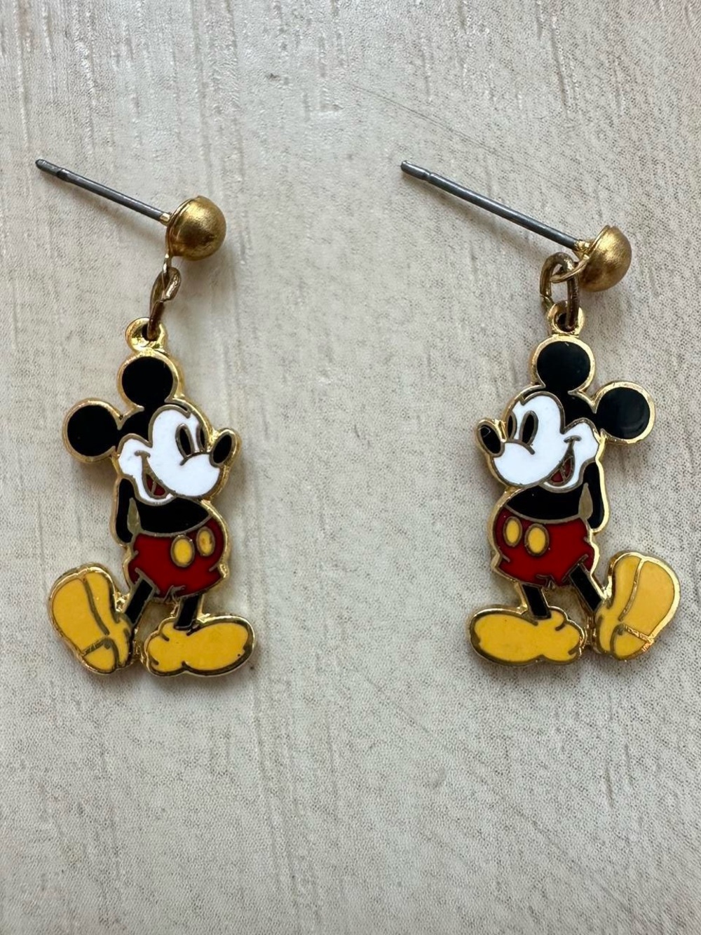 Vintage Disney Mickey Mouse Stud Earrings